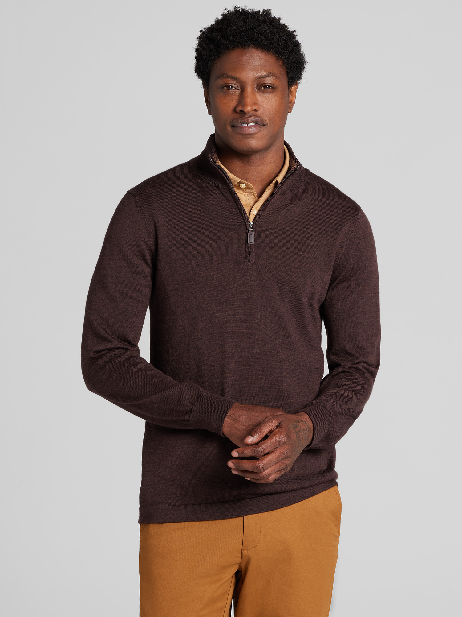 Awearness Kenneth Cole Merino Wool Blend Quarter Zip Sweater