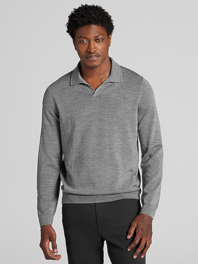 Awearness Kenneth Cole Merino Wool Johnny Collar Sweater