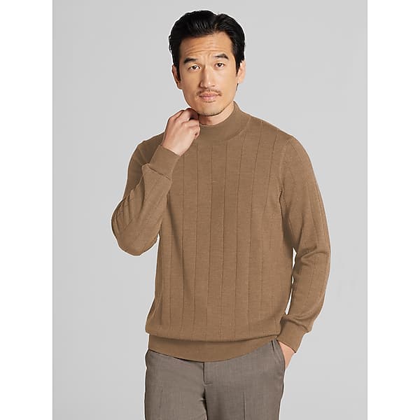 Awearness Kenneth Cole Big & Tall Men's Merino Wool Blend Mock Neck Sweater Cartouche - Size: 2XLT