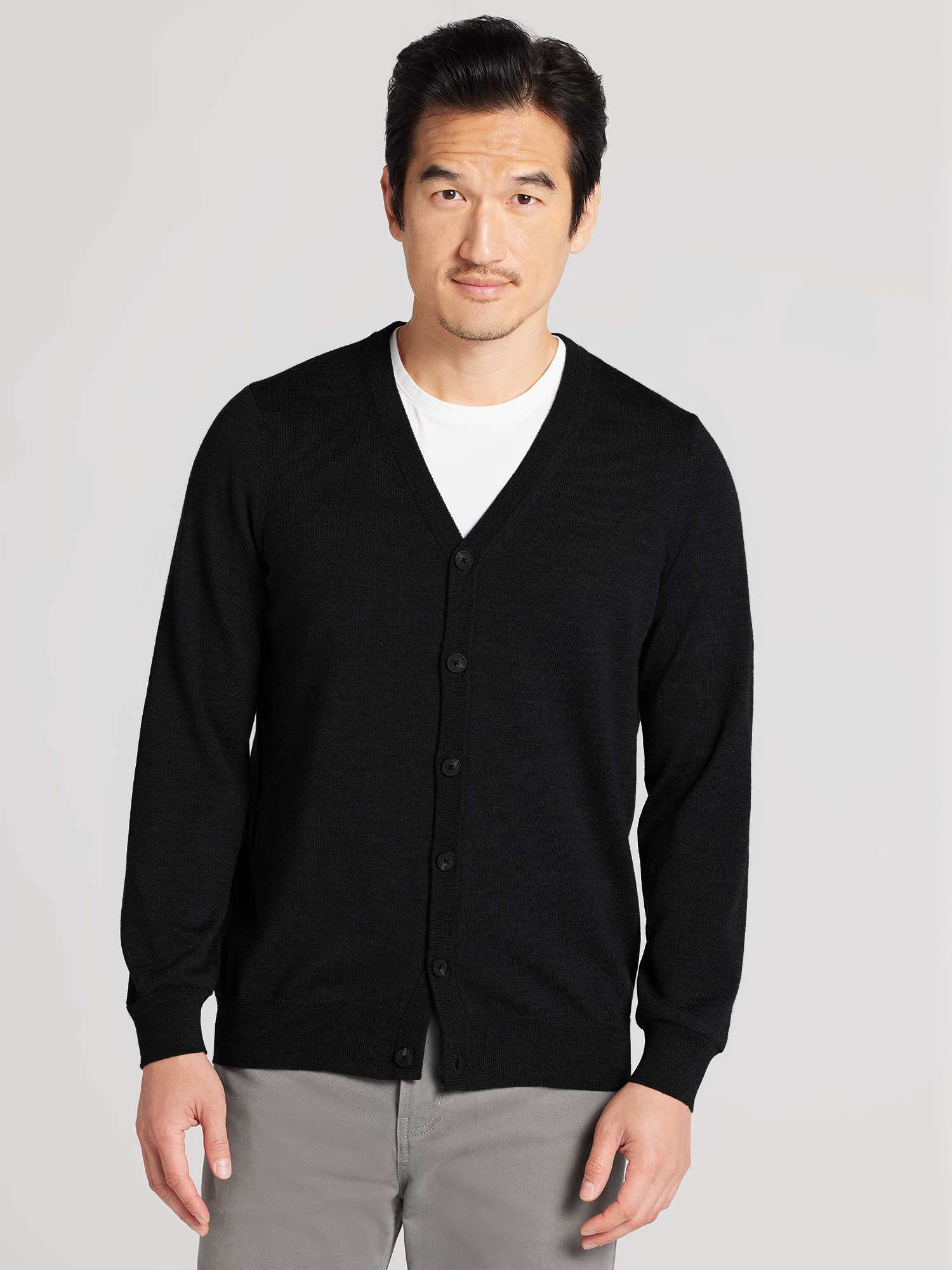 Merino Wool Blend Cardigan Sweater