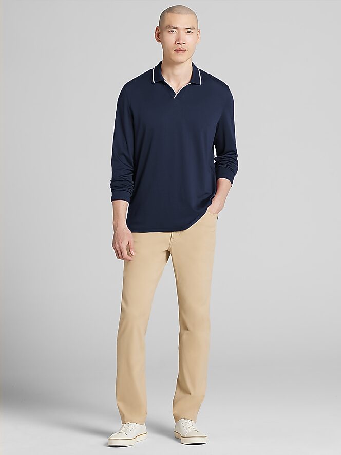 Joseph Abboud Modern Fit Long Sleeve Johnny Polo
