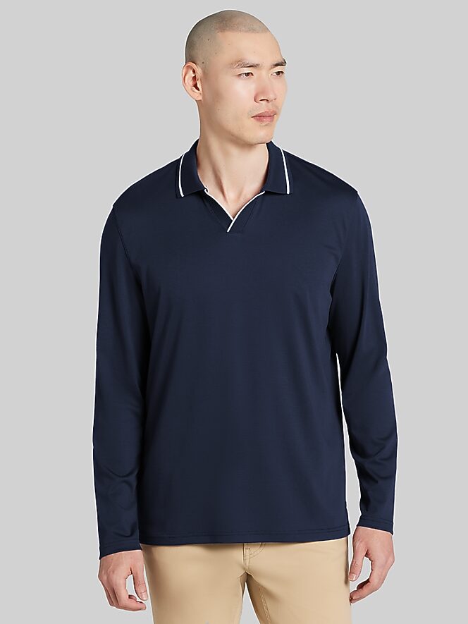 Joseph Abboud Modern Fit Long Sleeve Johnny Polo