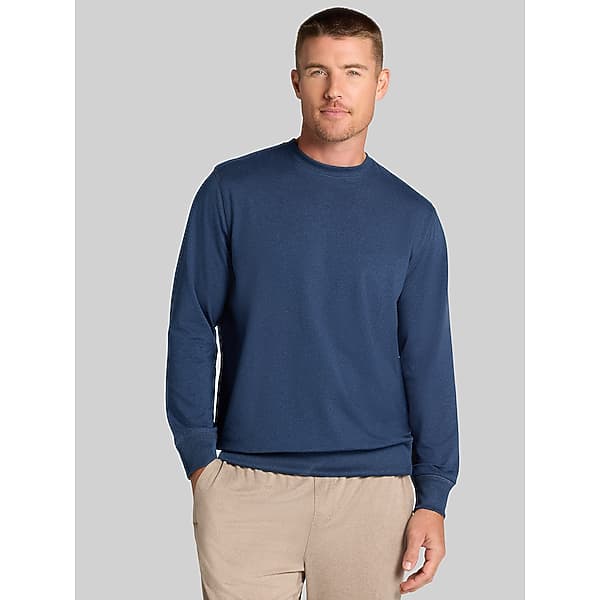 Awearness Kenneth Cole Big & Tall Men's CHILLFLEX Modern Fit Sweatshirt Navy Blazer Heather - Size: XXL