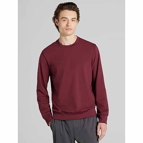 Awearness Kenneth Cole Big & Tall Men's CHILLFLEX Modern Fit Sweatshirt Tawny Port/Jet Black - Size: 1X