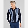 Joseph Abboud Modern Fit Stripe Collar Polo Sweater