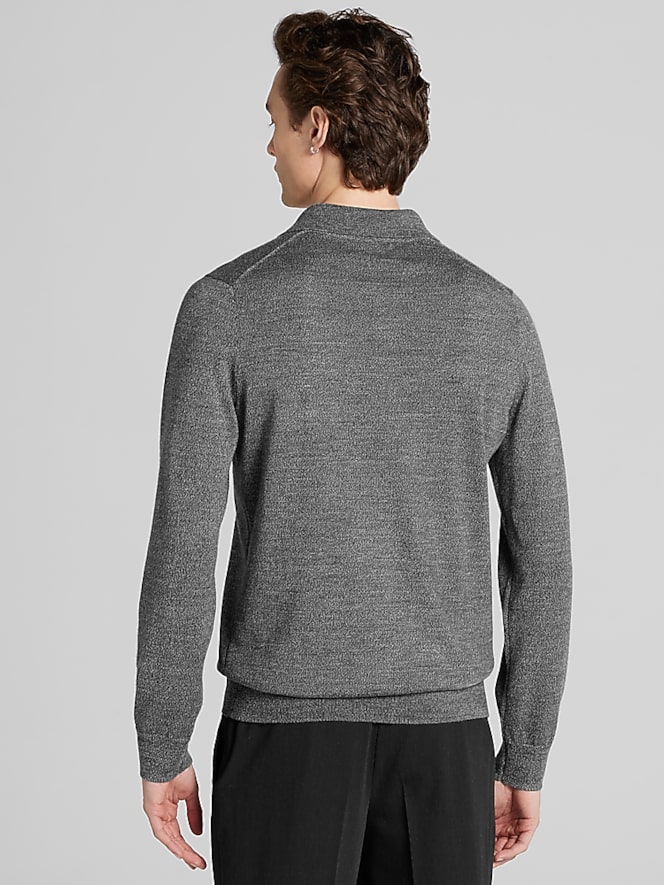 Awearness Kenneth Cole Modern Fit Long Sleeve Polo Sweater