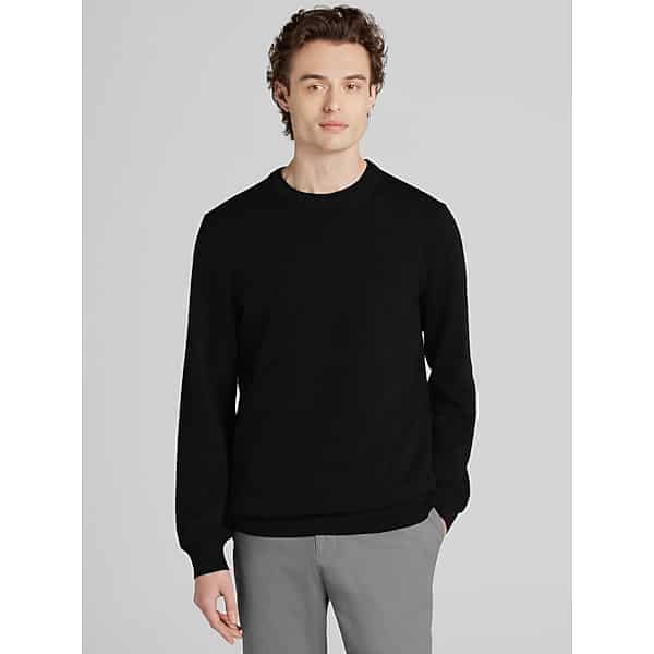Joseph Abboud Big & Tall Men's Modern Fit Crew Neck Sweater Black - Size: XXL
