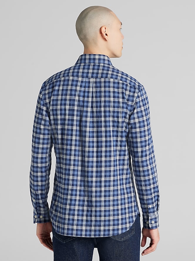 Joseph Abboud Modern Fit Plaid Button Up Flannel Shirt