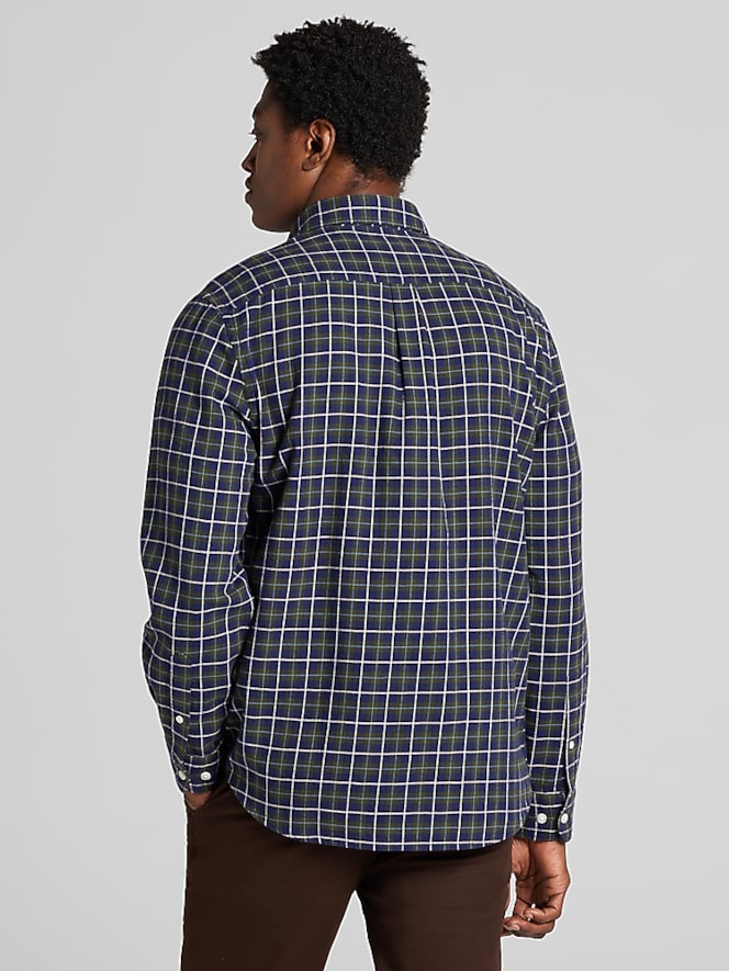 Wilke-Rodriguez Modern Fit Plaid Flannel Button Up Shirt
