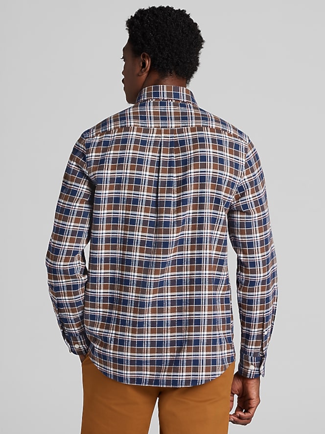 Wilke-Rodriguez Modern Fit Flannel Plaid Button-Up Shirt