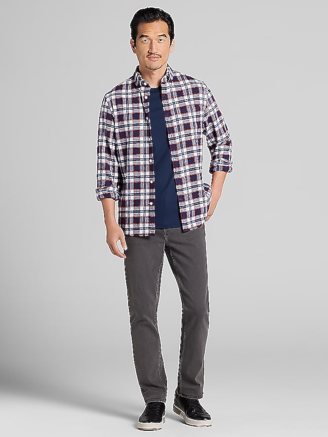 Wilke-Rodriguez Modern Fit Plaid Button Up Shirt