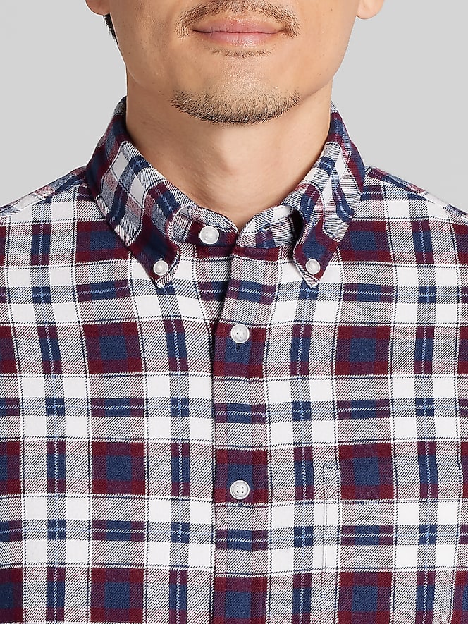 Wilke-Rodriguez Modern Fit Plaid Button Up Shirt