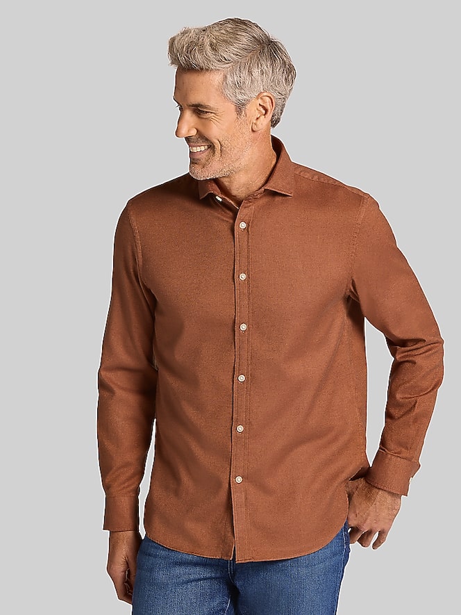 Joseph Abboud Modern Fit Flannel Button Up Shirt