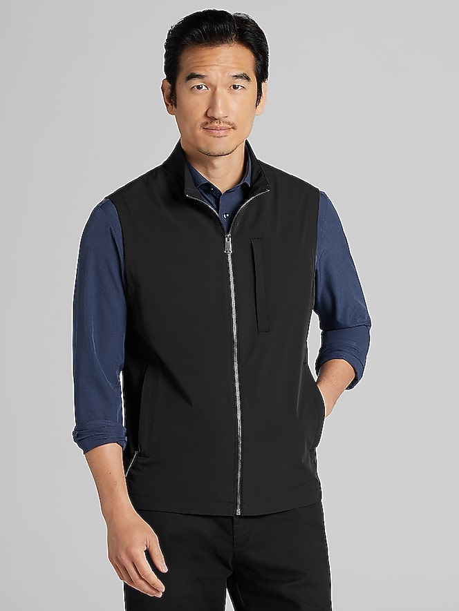 Awearness Kenneth Cole Modern 4-Way Stretch Vest, Jet Black - Image 1 of 4