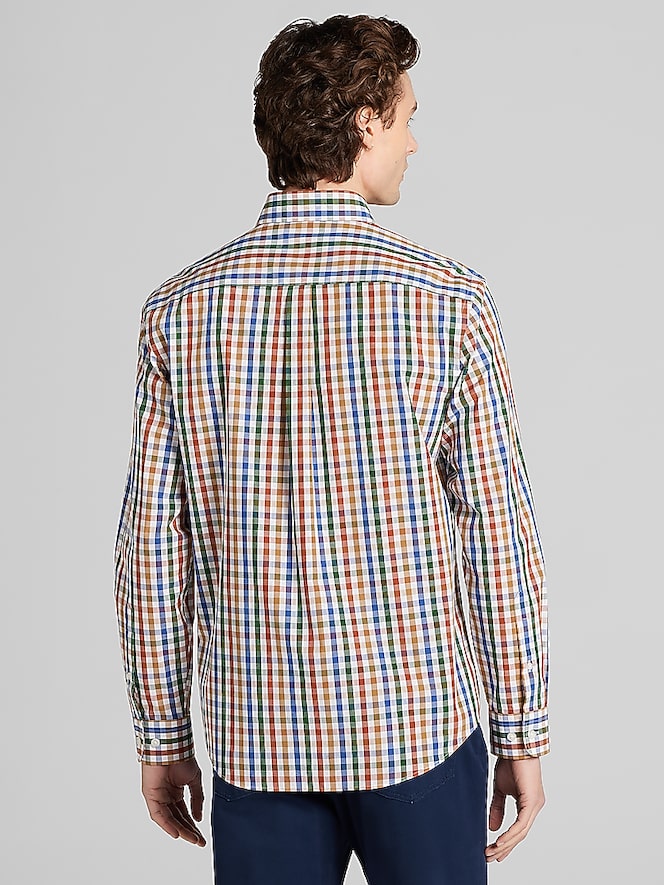 Wilke-Rodriguez Modern Fit Check Poplin Button-Up Shirt