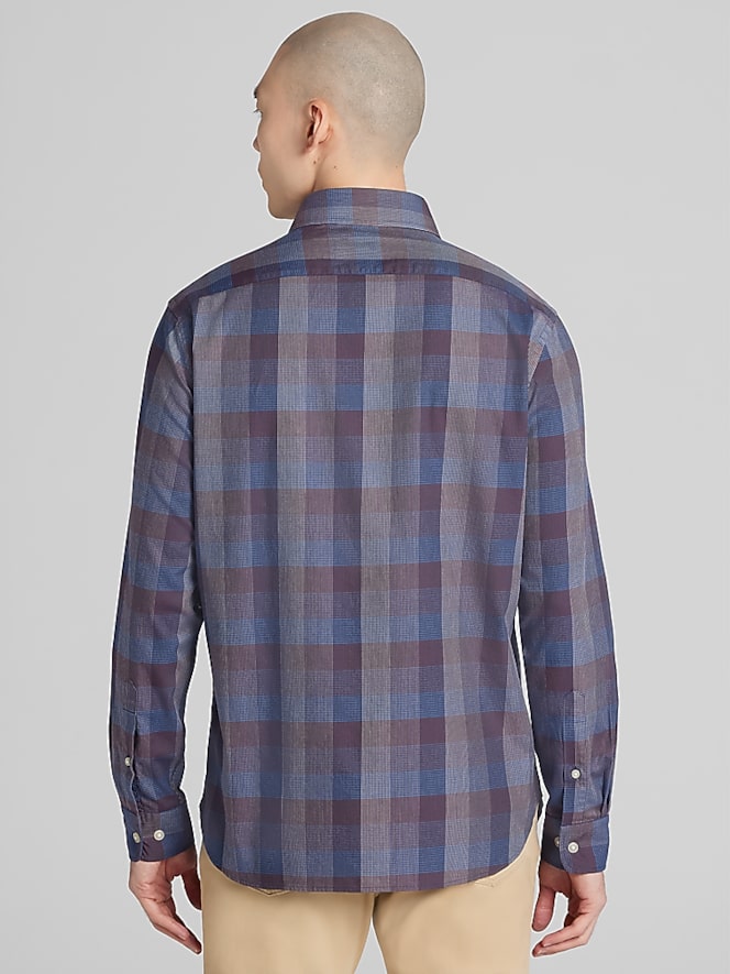 Joseph Abboud Modern Fit Check Button Up Shirt