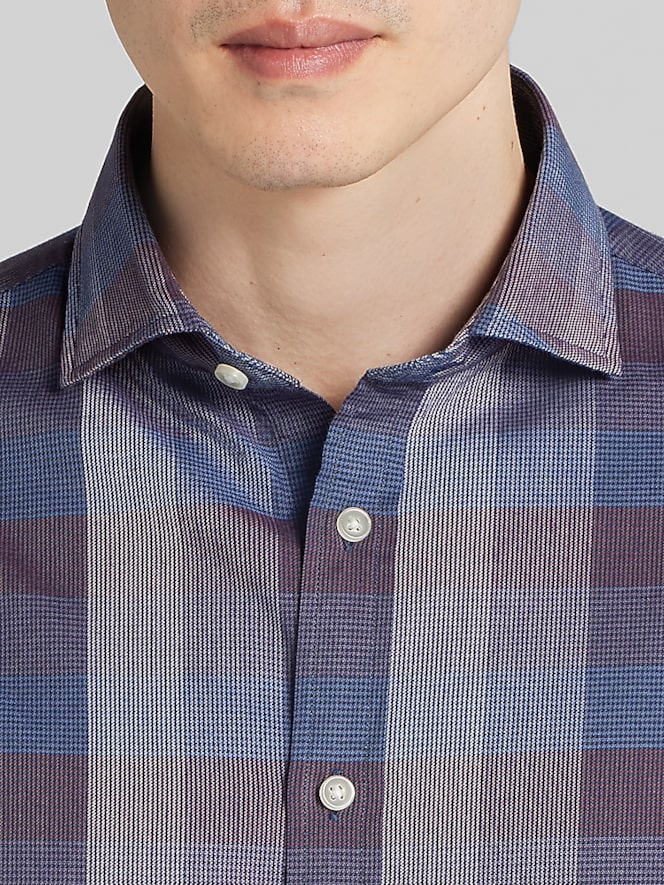 Joseph Abboud Modern Fit Check Button Up Shirt