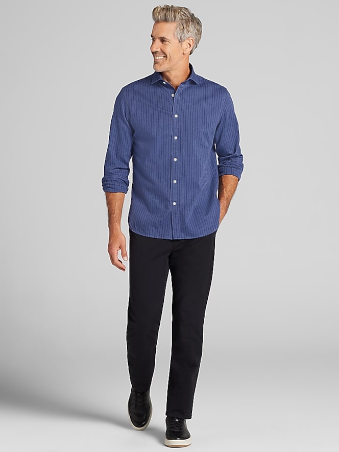 Joseph Abboud Modern Fit Refined Stripe Button-Up Shirt