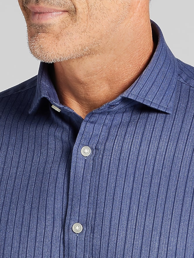 Joseph Abboud Modern Fit Refined Stripe Button-Up Shirt