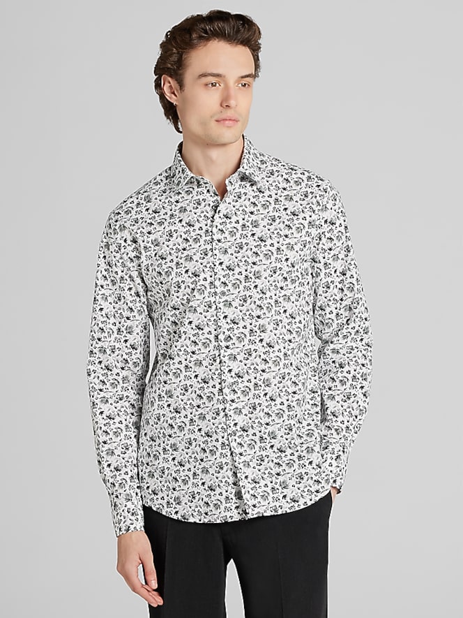 Awearness Kenneth Cole CHILLFLEX Slim Fit Floral Button Up Shirt