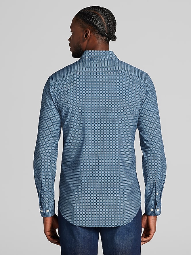Awearness Kenneth Cole Slim Fit 4-Way Stretch Button Up Shirt