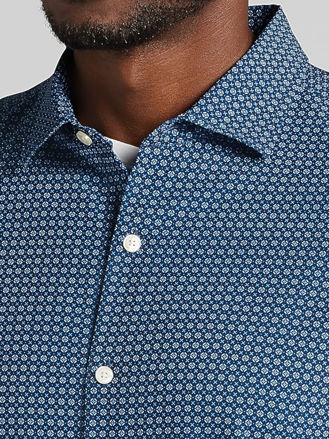 Awearness Kenneth Cole Slim Fit 4-Way Stretch Button Up Shirt