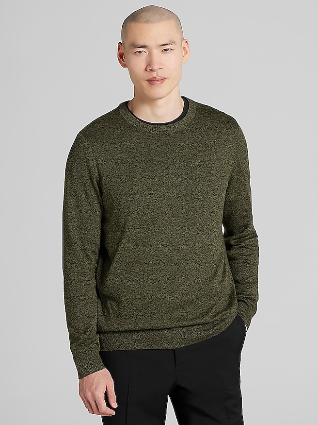 Big & Tall Men's Marled Crew Neck Sweater