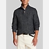 Weatherproof Vintage Textured Mixy Quarter-Button Sweater