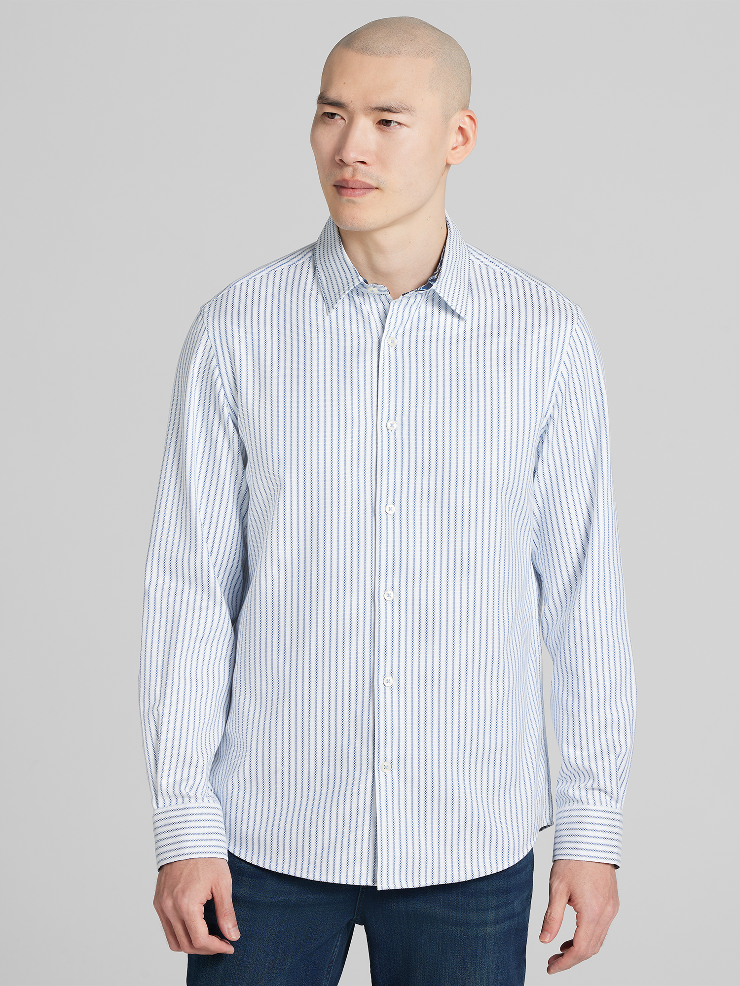 Modern Fit Button Up Shirt