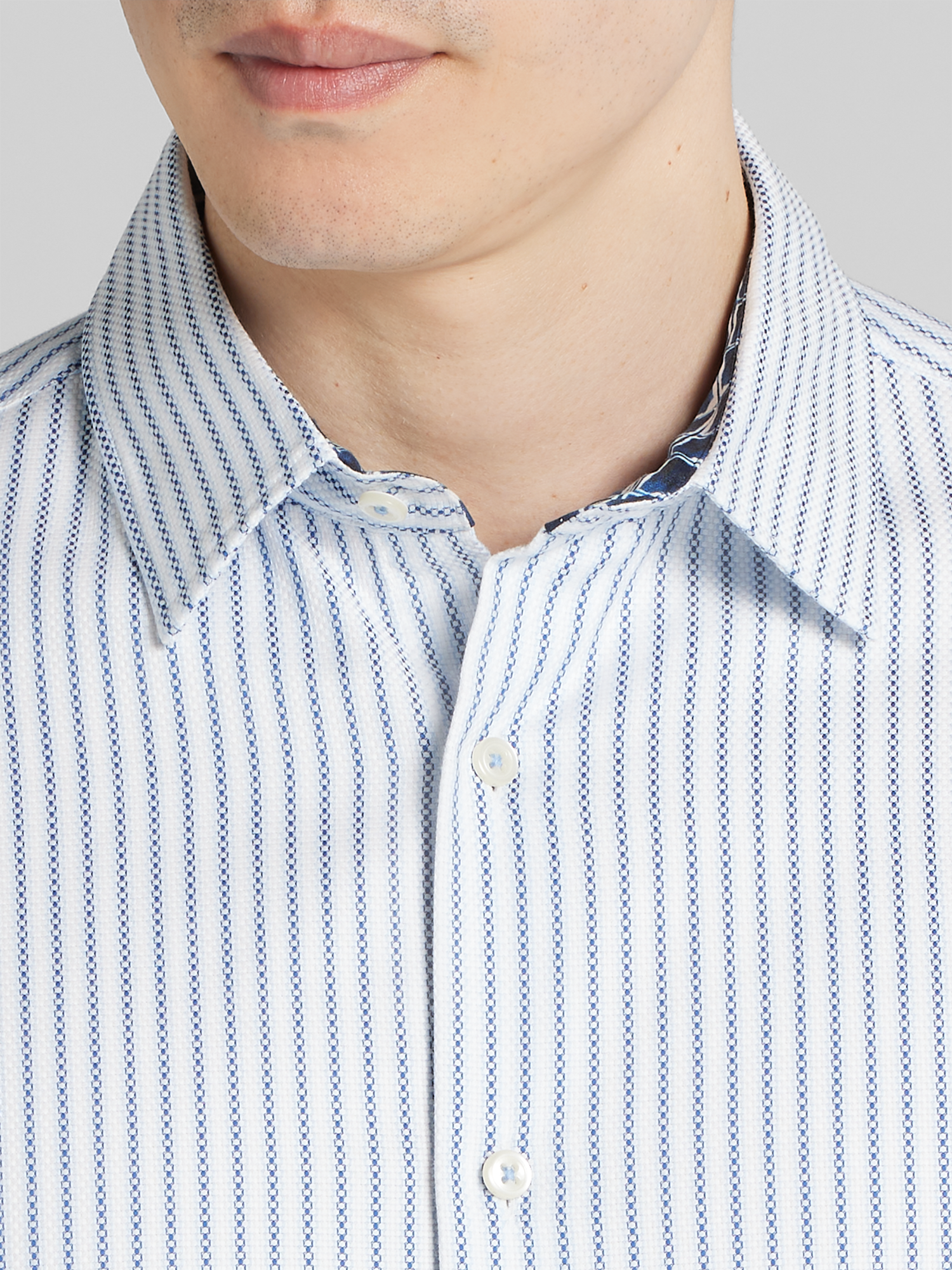 Modern Fit Button Up Shirt