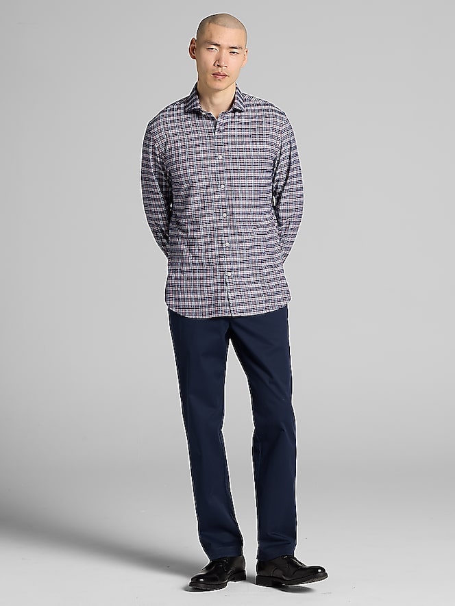 Joseph Abboud Modern Fit Plaid Flannel Button Up