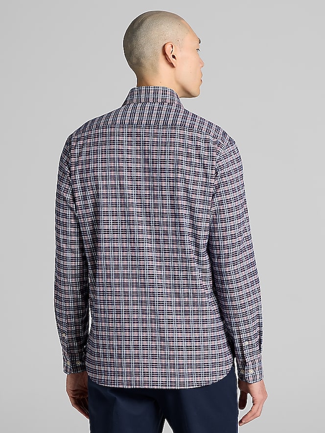 Joseph Abboud Modern Fit Plaid Flannel Button Up