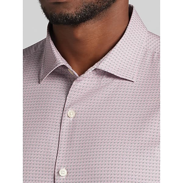 Awearness Kenneth Cole Men's CHILLFLEX Slim Fit 4-Way Stretch Button Up Shirt Red