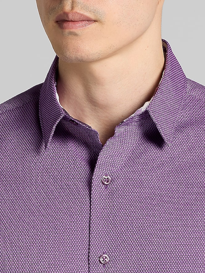 Men's Wearhouse Modern Fit Button Up Shirt, Purple - Image 1 of 4