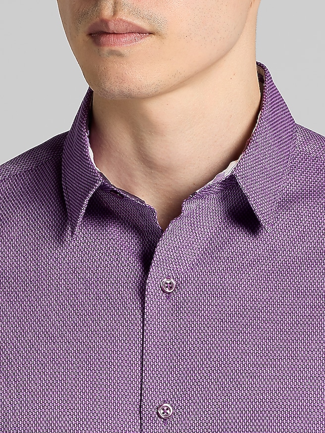 Men's Wearhouse Modern Fit Button Up Shirt Purple