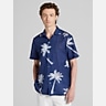 Joseph Abboud Modern Fit Resort Palm Tree Short-Sleeve Woven Button Up Shirt