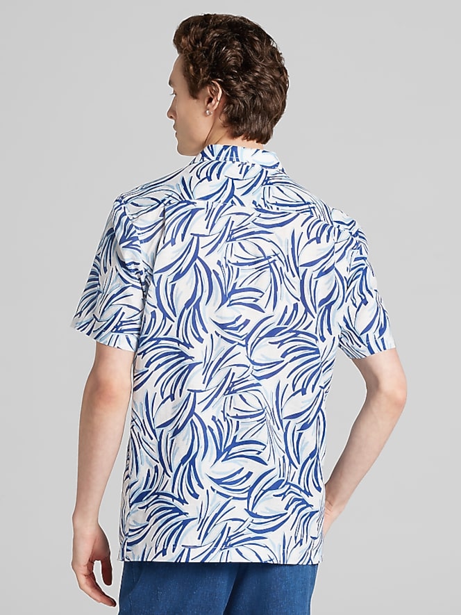 Joseph Abboud Modern Fit Tropical Resort Short Sleeve Shirt