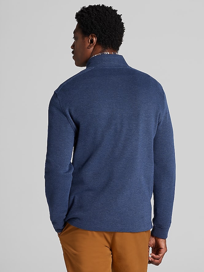 Joseph Abboud Luxe Cotton Ribbed Quarter-Zip Sweater