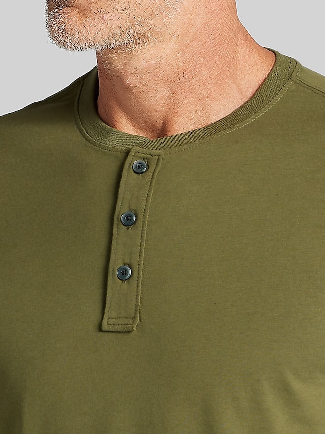 Wilke-Rodriguez Modern Fit Henley, Cypress - Image 2 of 4