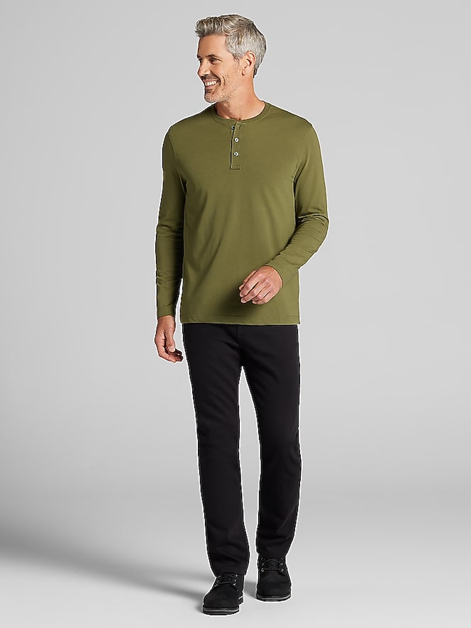 Wilke-Rodriguez Modern Fit Henley, Cypress - Image 3 of 4