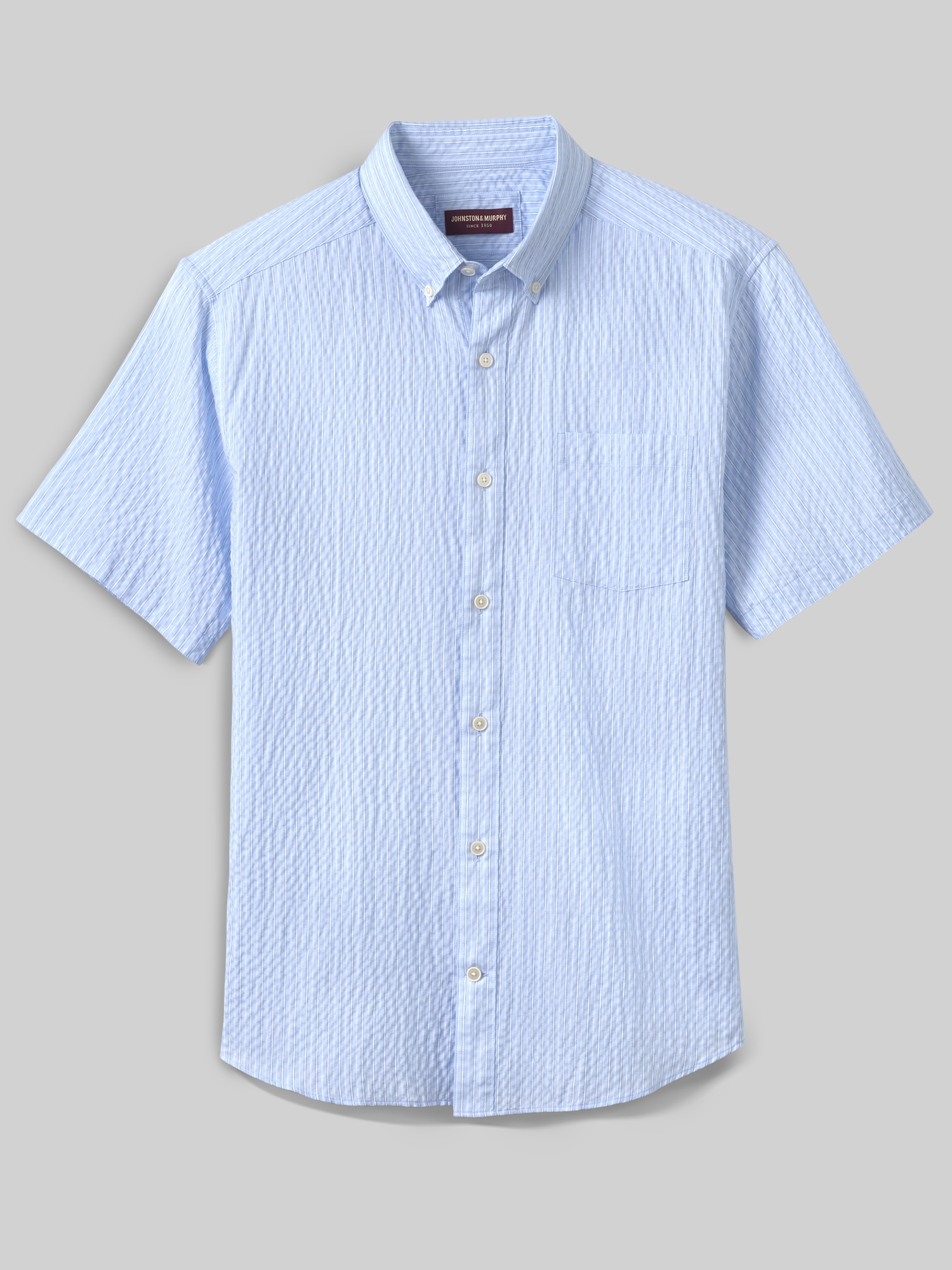 Leland Seersucker Short Sleeve Button Up Shirt