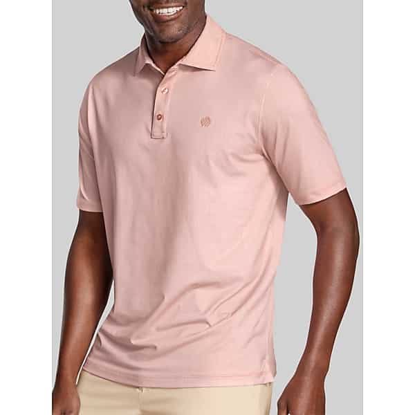 Johnston & Murphy Big & Tall Men's Regular Fit XC+ Ace 4-Way Stretch Performance Polo Orange - Size: XXL