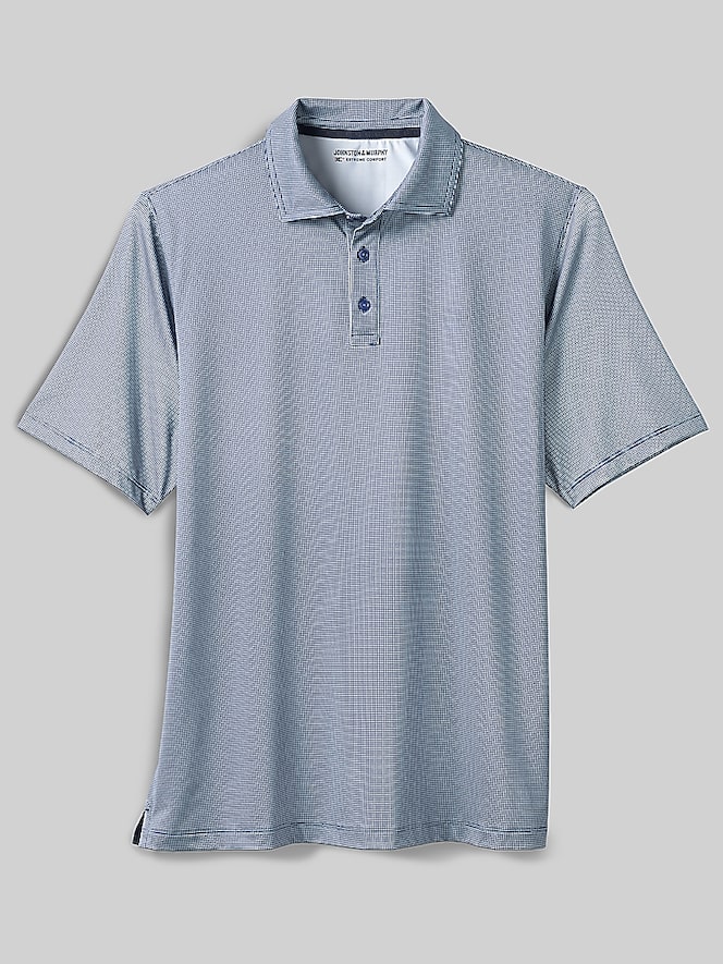 Johnston &Amp; Murphy Regular Fit XC+ Ace 4-Way Stretch Performance Polo, Dark Blue - Image 2 of 3