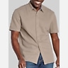 Johnston &Amp; Murphy Regular Fit Linden Textured Short Sleeve Button Up Shirt