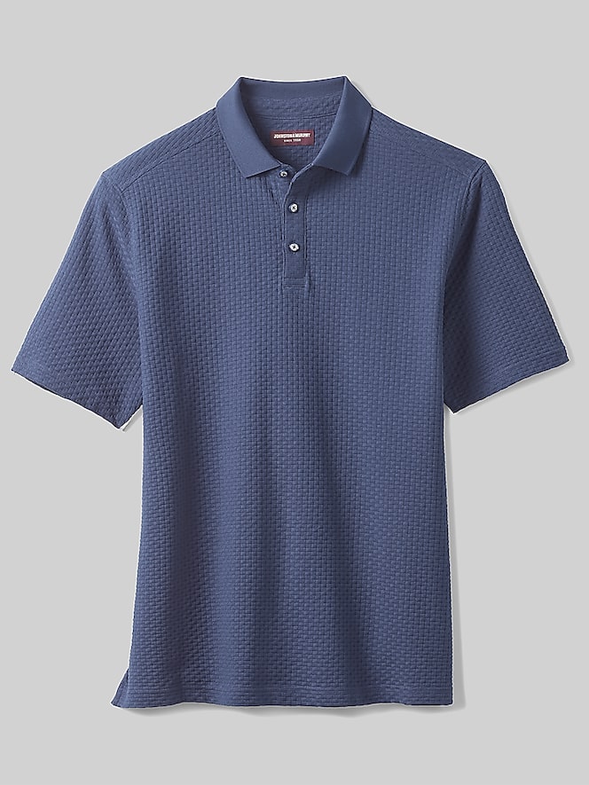 Johnston &Amp; Murphy Regular Fit Tilson Textured Weave Polo