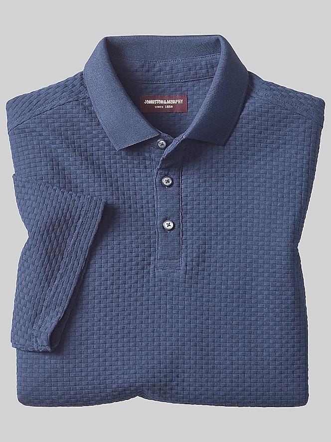 Johnston &Amp; Murphy Regular Fit Tilson Textured Weave Polo