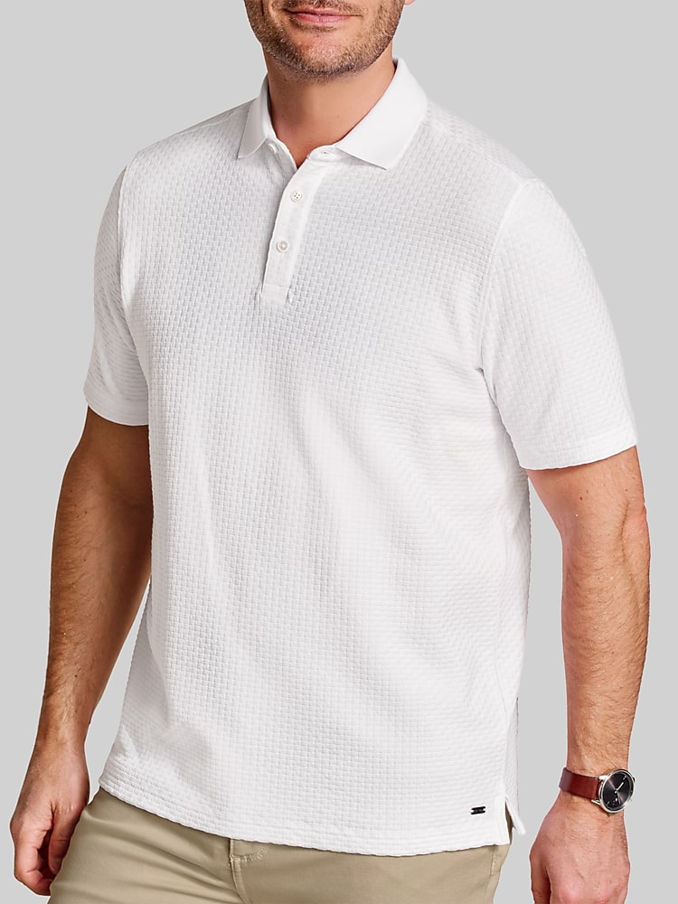 Johnston &Amp; Murphy Regular Fit Tilson Textured Weave Polo