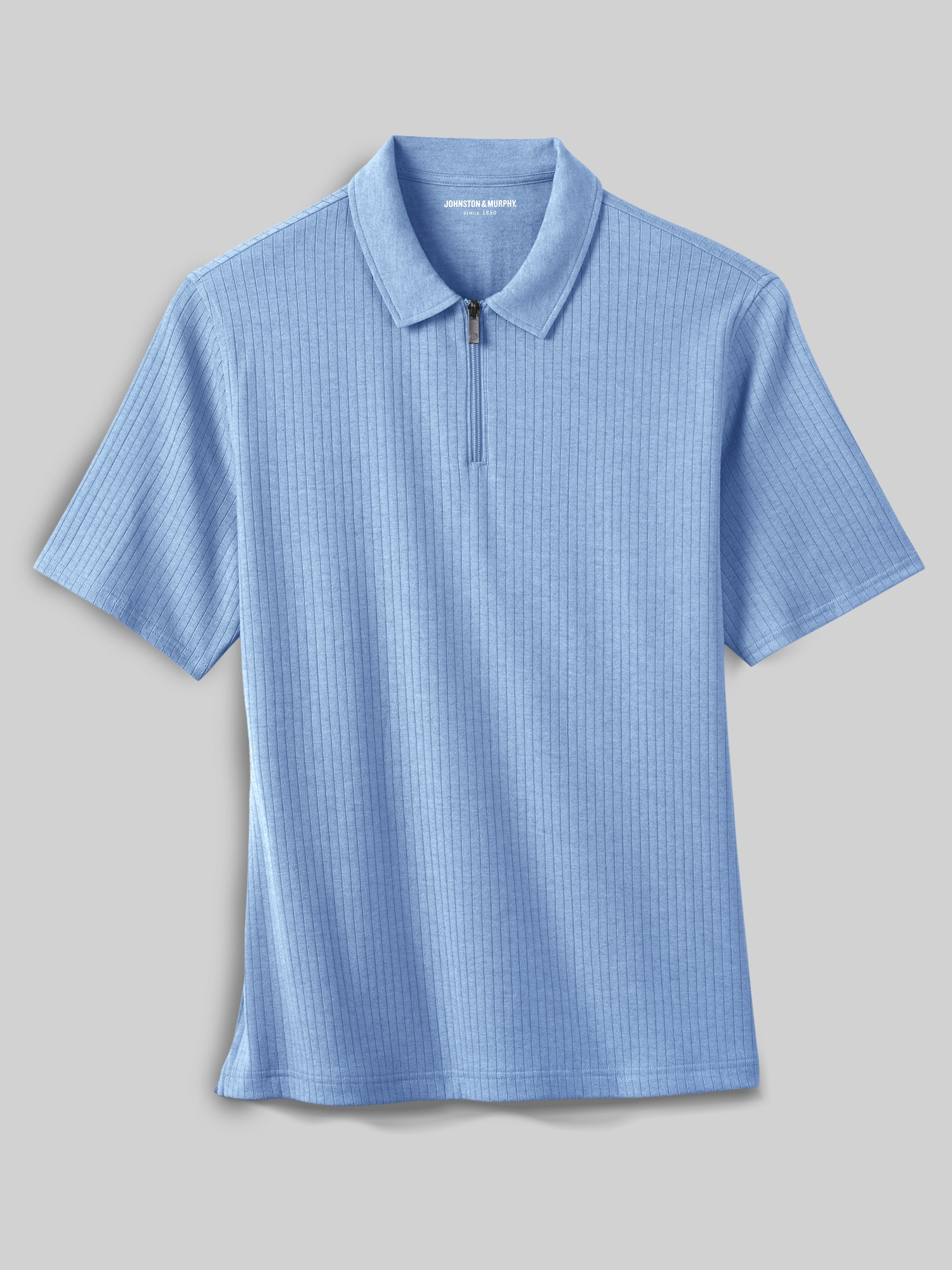 Regular Fit Finn 4-Way Stretch Ribbed Zip Polo