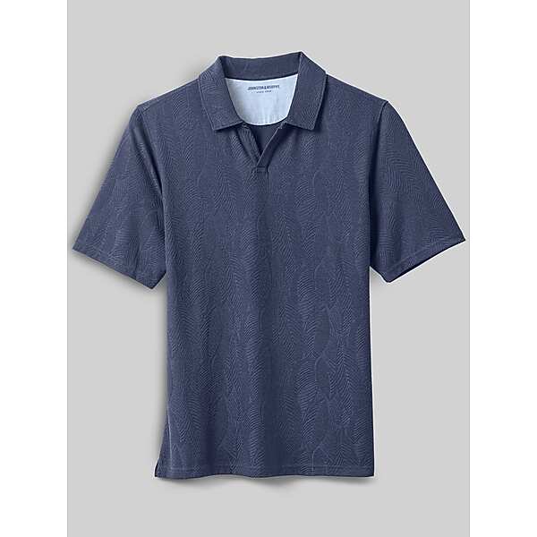 Johnston & Murphy Men's Regular Fit Sedona 4-Way V‑Neck Polo Navy - Size: XL