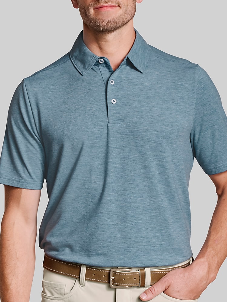 Johnston & Murphy Regular Fit XC+ Apex 4-Way Stretch Performance Polo,  Green - Big & Tall | Golf Shirts | Men's Wearhouse